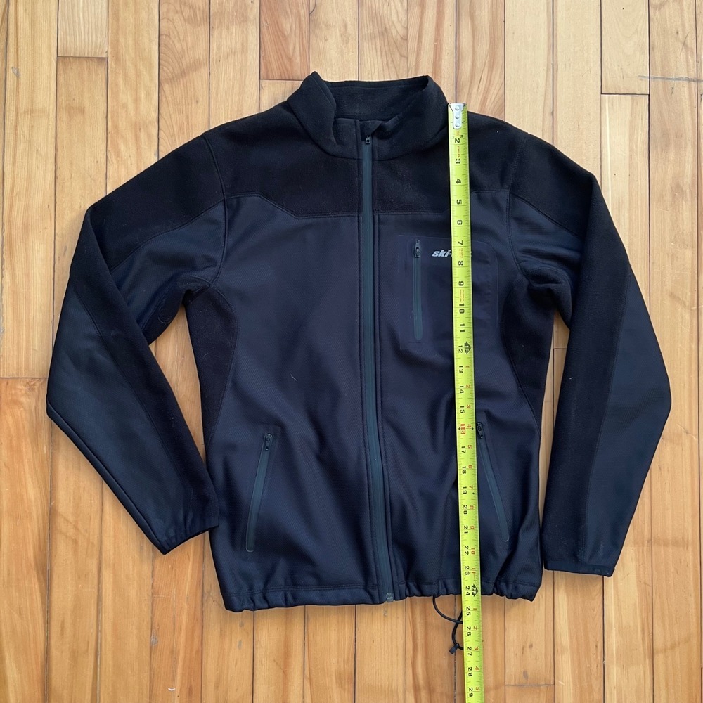Ski-Doo BRP Mens Small Black Full Zip Fleece Jacket Technical Outdoor Mid Layer - Picture 4 of 5